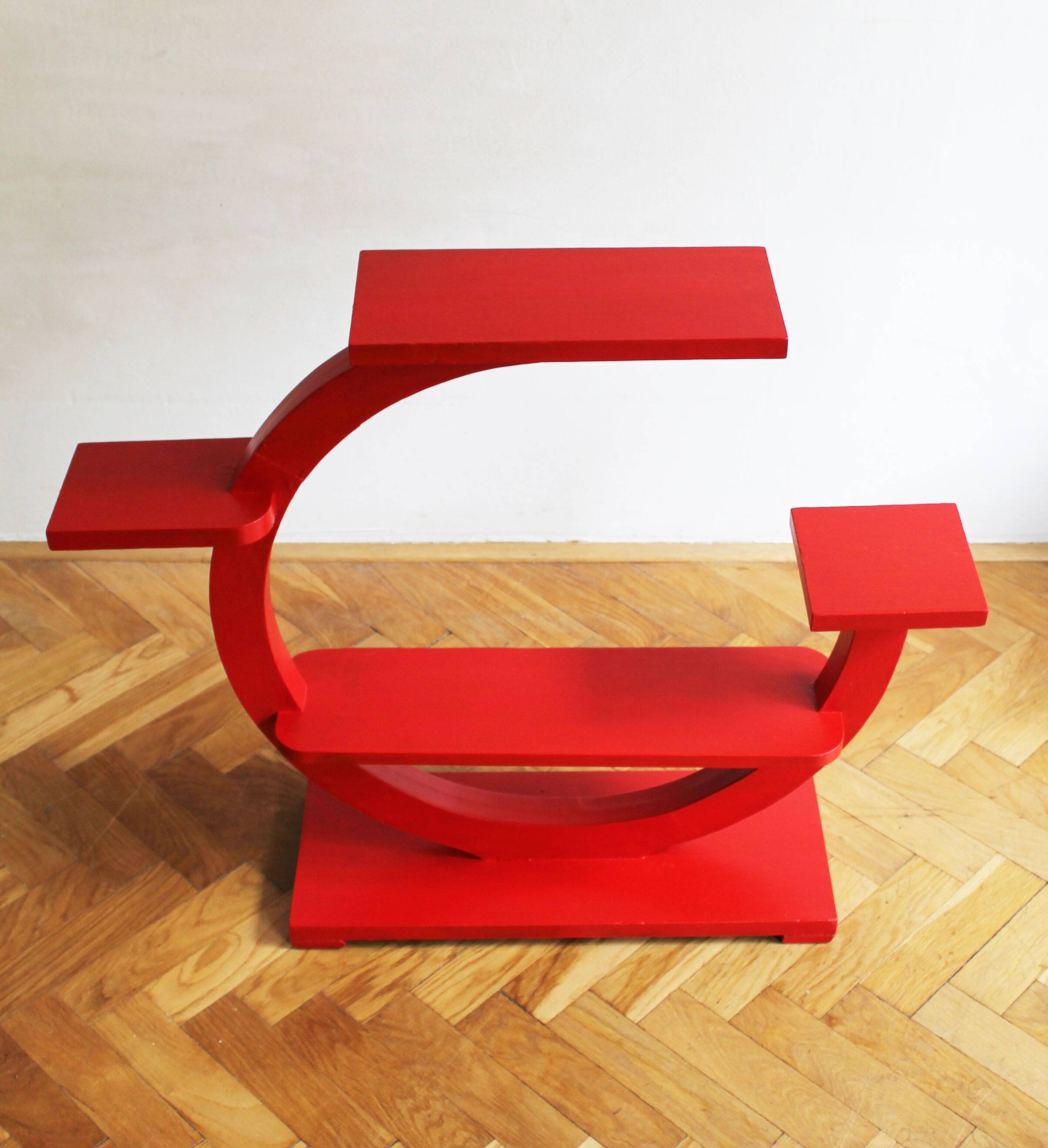 Red Modernist Flower Stand