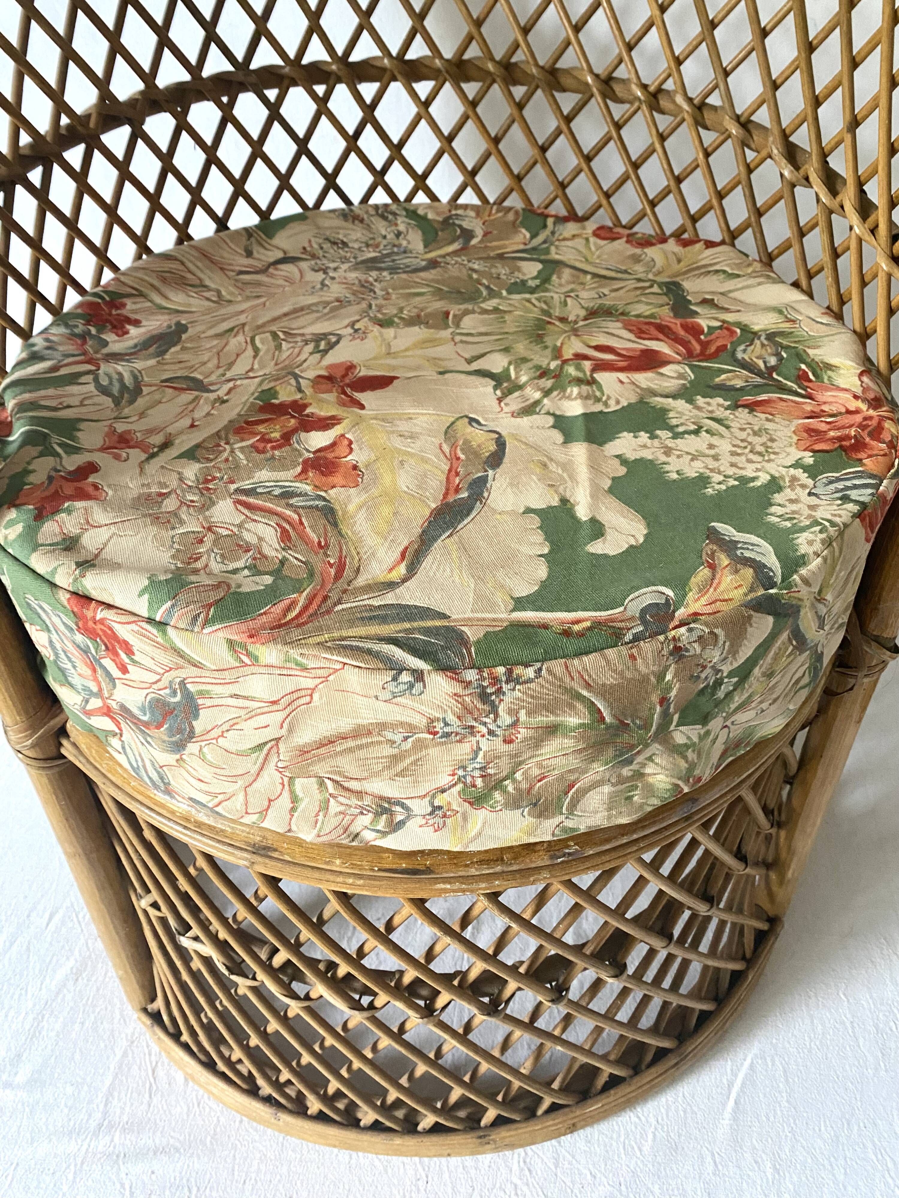 Vintage rattan armchair