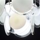 Disc white Murano glass chandelier by Vistosi