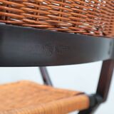 Mid century folding rocking chairs F.lli Reguitti 1950s