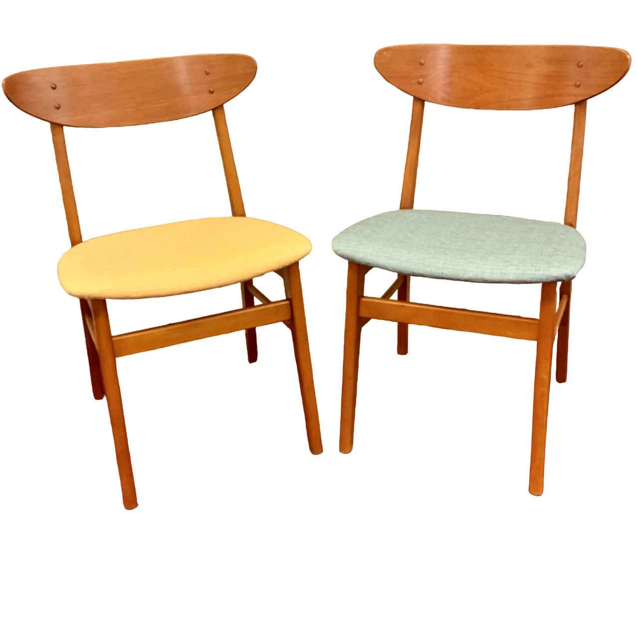 Scandinavian chairs 1960s/70s in solid beech and teak