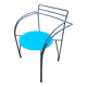 Black lacquered metal armchair Lune d'Argent by Pascal Mourgue 1985