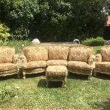 3-seater sofa with Louis XV style armchairs