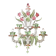 Venetian Floral “Cà Rezzonico” Murano Glass Wall Sconce With Silver Leaf