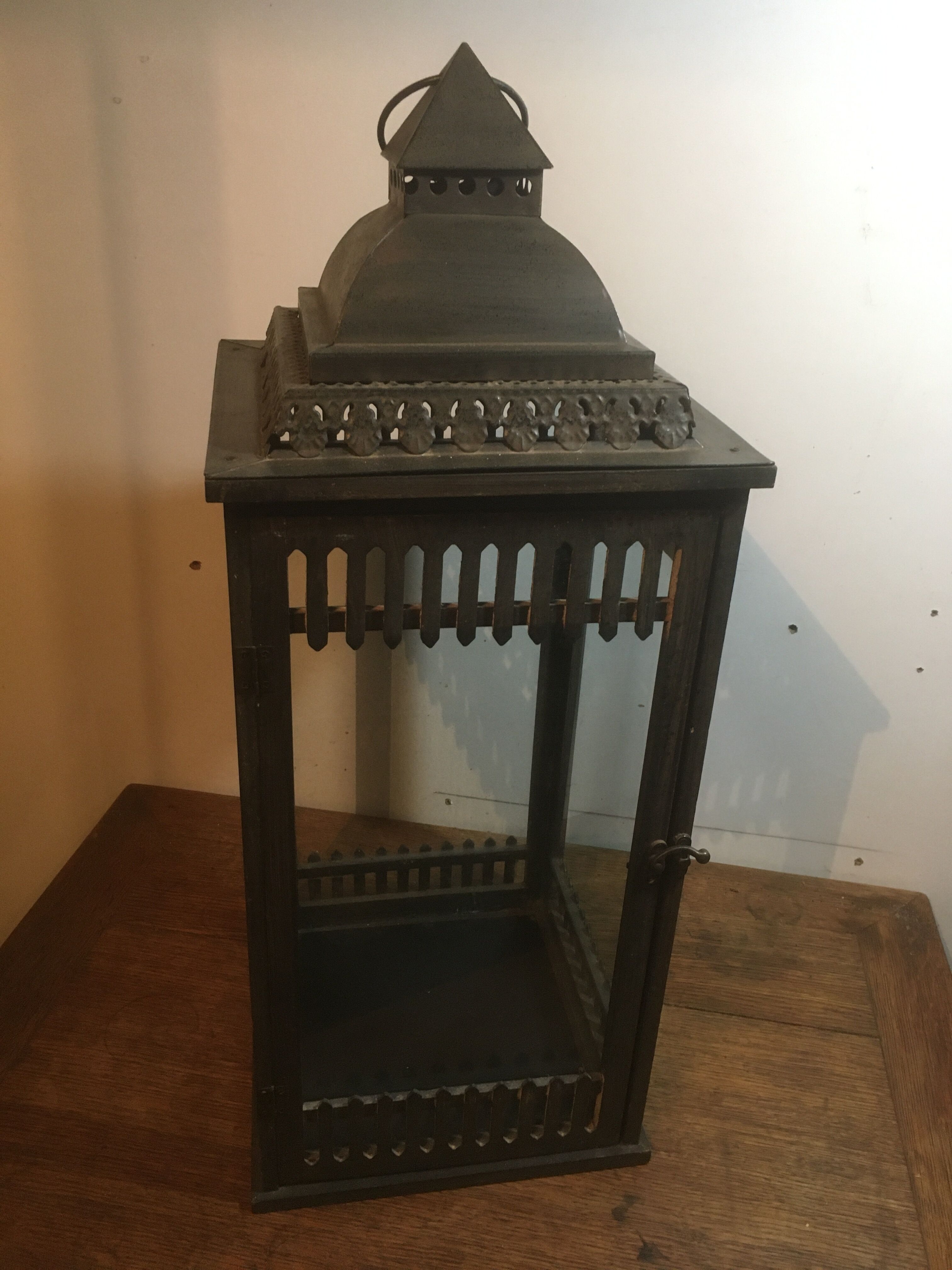 Wood and iron photophore lantern