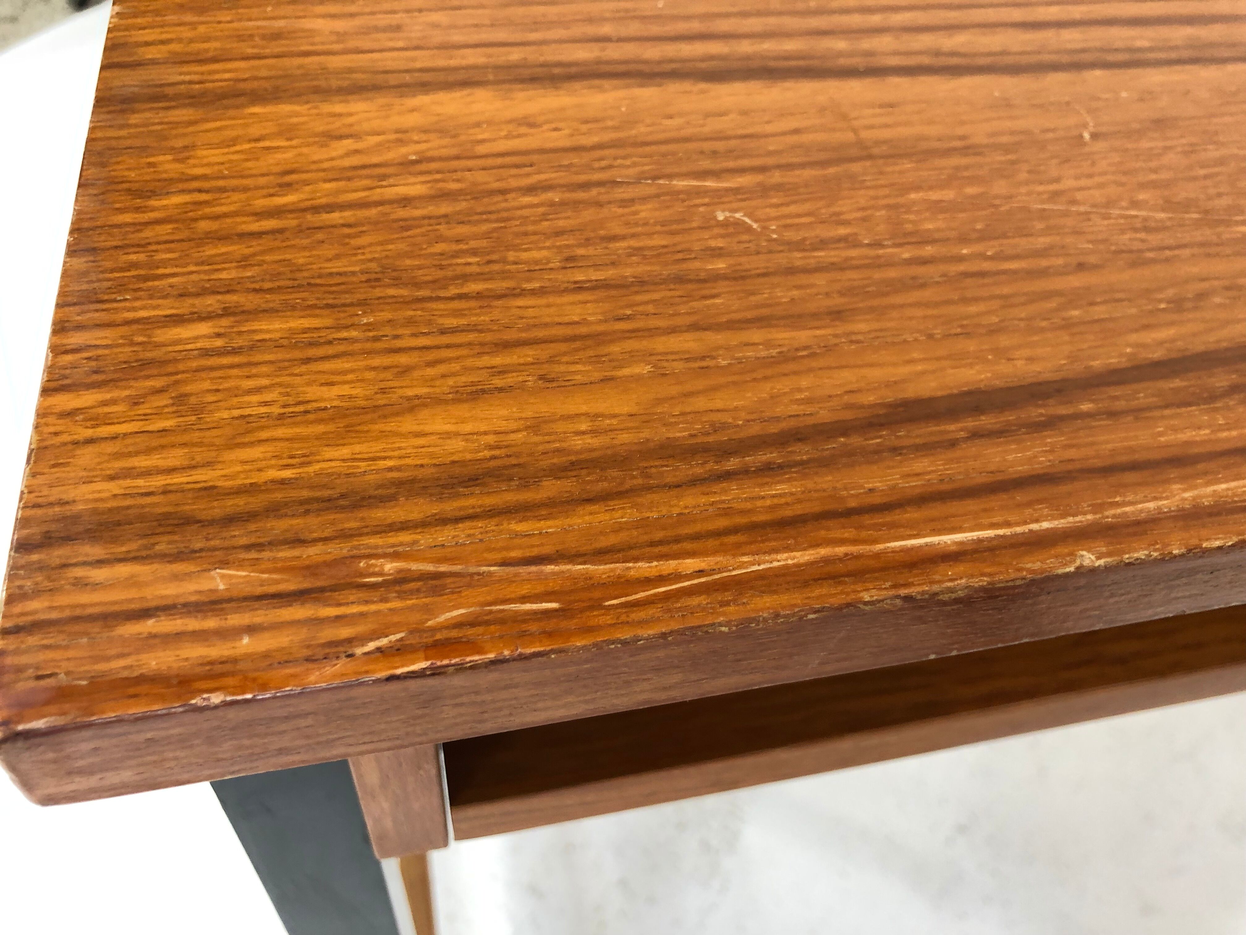 Desk of the 60 years with teak top, dutch