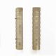 Pair of Murano Gold-Toned Frosted Glass and Brass Wall Sconces, Italy