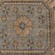 3x9 Mustard Light Blue Turkish Runner Rug 79x280Cm