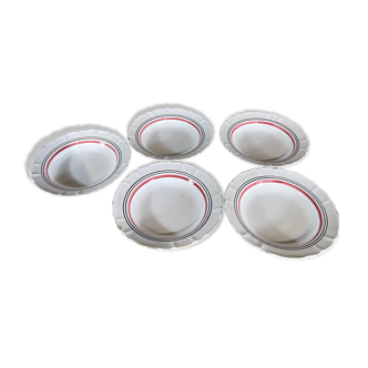 Série de 5 assiettes creuses Ceramica DALIA