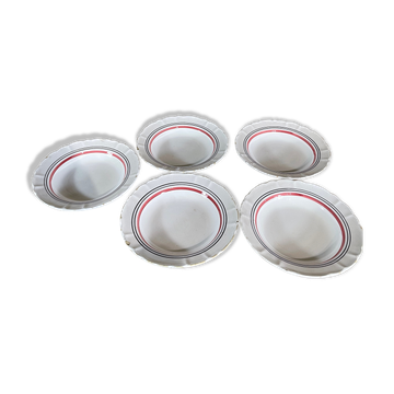 Series of 5 hollow plates Ceramica DALIA