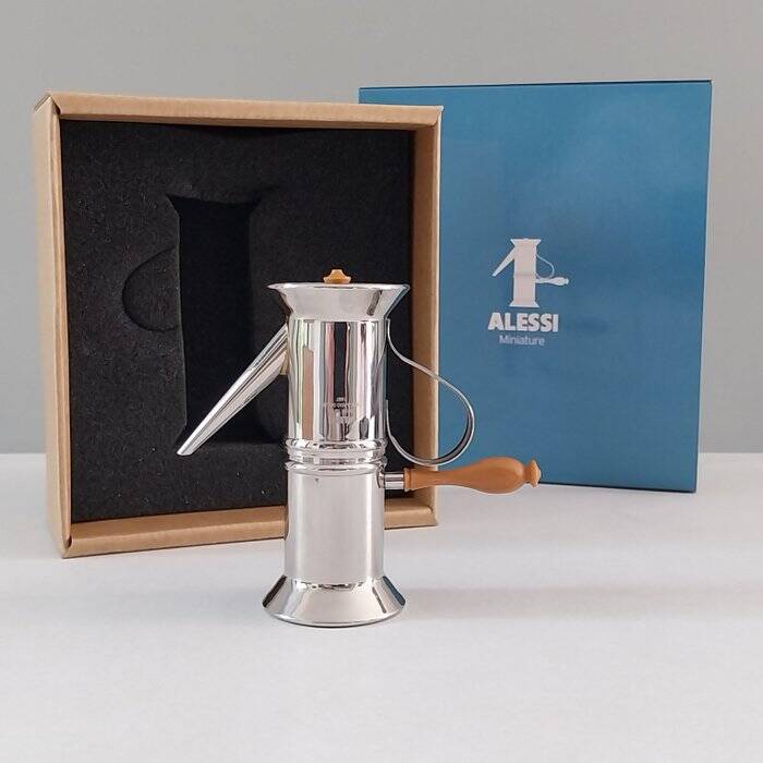 Alessi miniature Neapolitan coffee maker, designed by Riccardo Dalisi, 1987