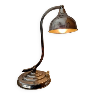 Swan neck desk lamp - Chromed metal - 1950 design, modernist work