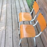 Duo of child school boy chairs