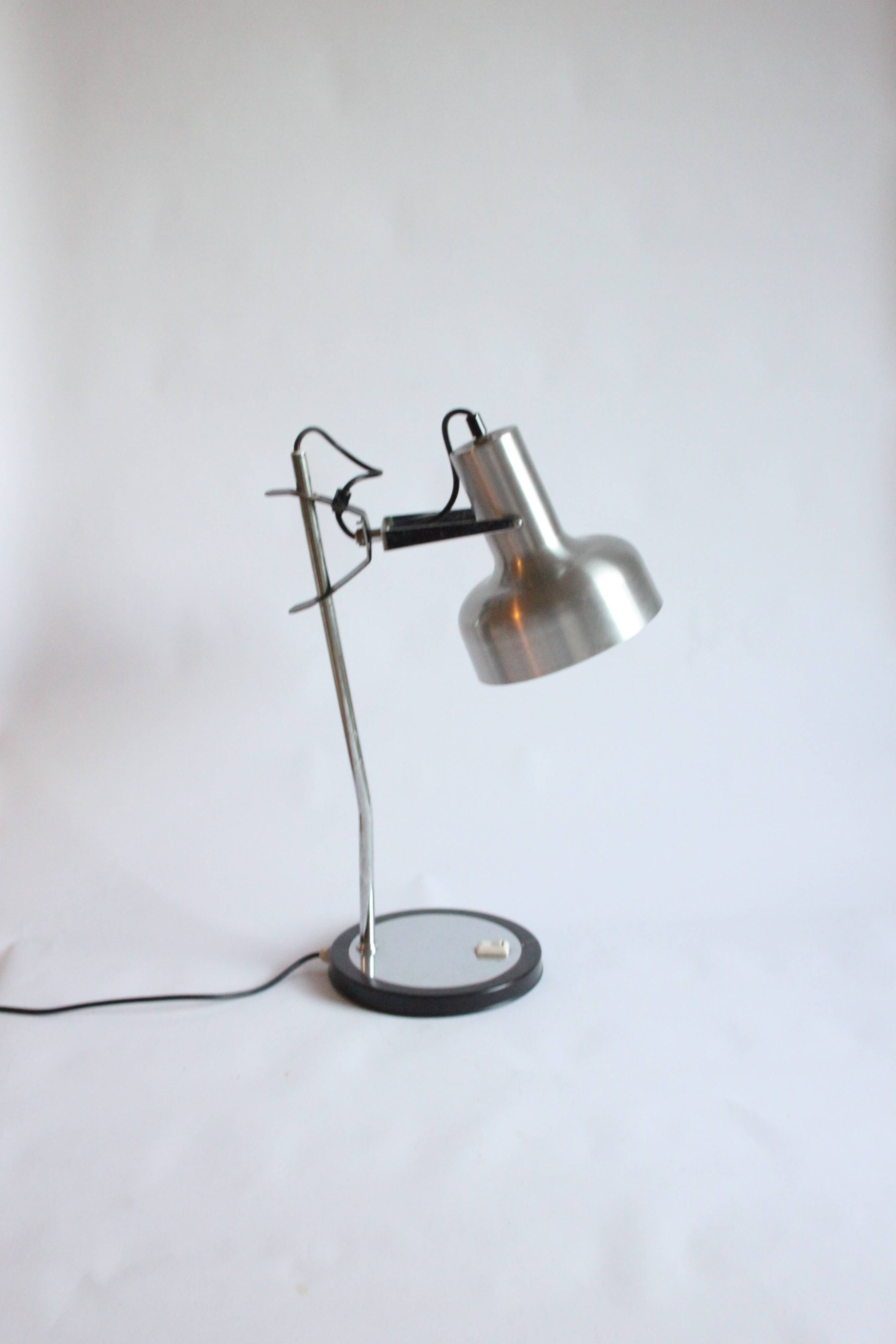 Mid century modern adjustable metal desk lamp, 1960s