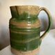 Glazed earthenware pitcher from the Dieulefit farm, popular art from the early 20th century.