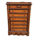 Old weekly organizer in elm burl 8 drawers
