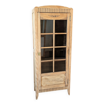 Armoire bonnetière Art Déco vitrée