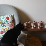 6 mazagrans en grès vintage