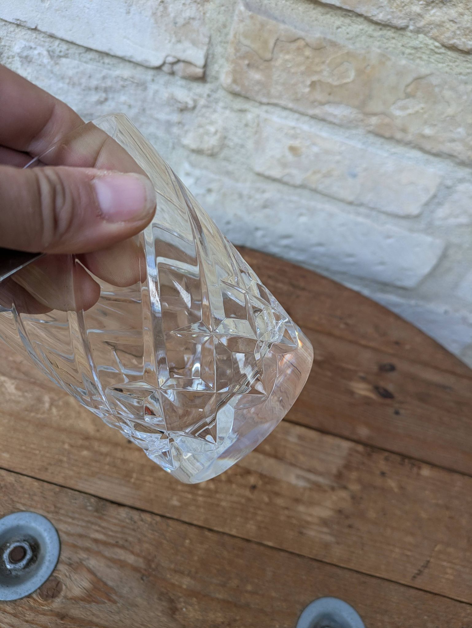 Seau à glaçons en cristal de Sèvres signé