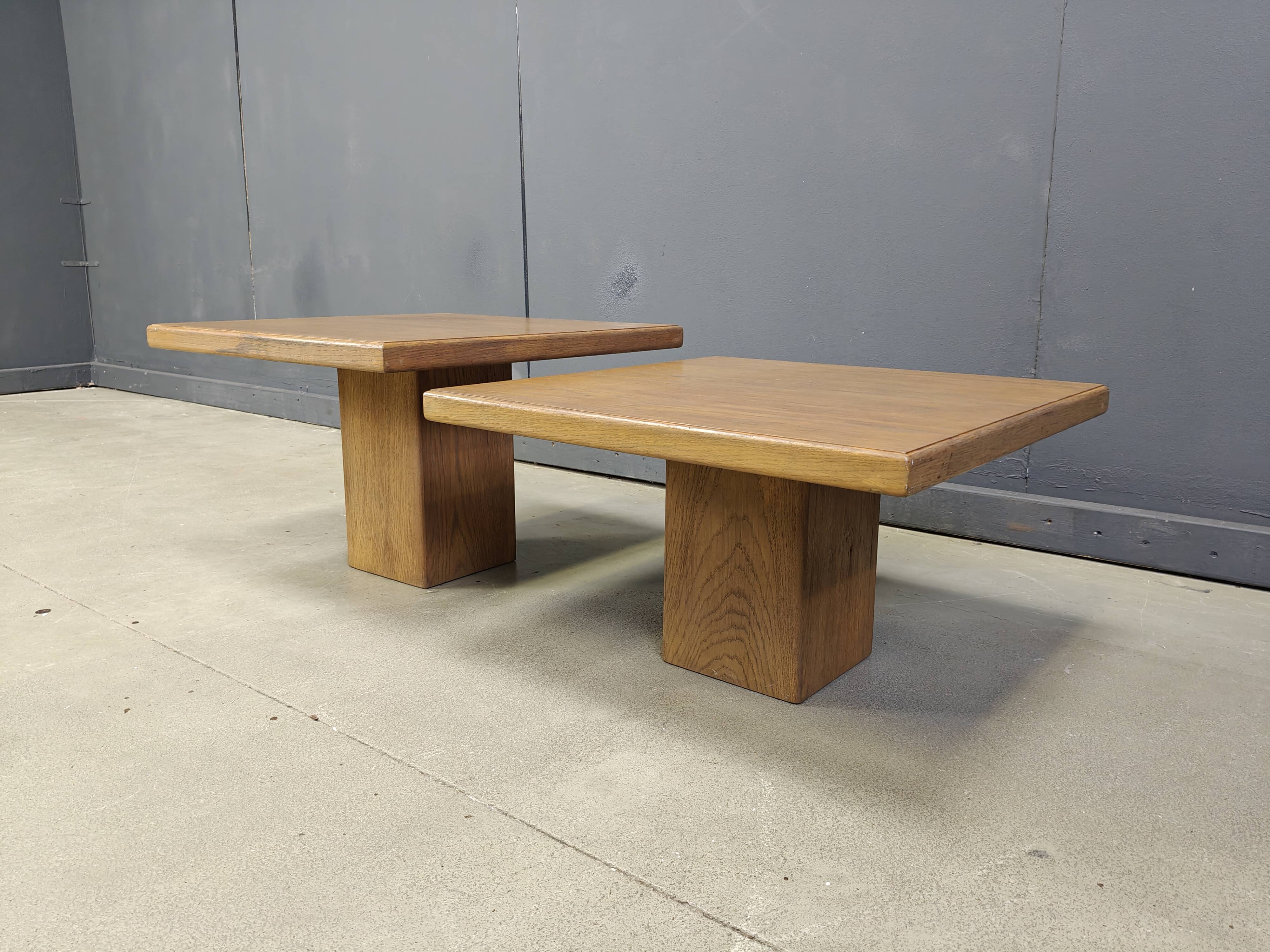 Pair of vintage wooden coffee or side tables, 1960s