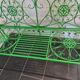 Iron garden bench