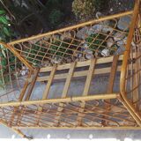 Lit de bébé en rotin années 50