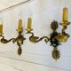 Empire bronze sconces with decorations of swans, palmettes and acanthus leaves
