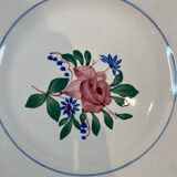 Set of four flat plates Sarreguemines Vosges