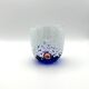 Set of 6 blown glass glasses from Venice with Effetre Murano murrine.
