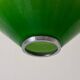 Green glass ceiling light with chrome frame, 1960s, Germany