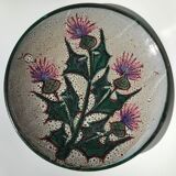 Dish Vallauris decoration thistles diameter 29.5cm