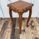Antique louis xv style solid oak side table with curved legs vintage