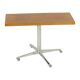 Vintage Coffee Table Side Table Wooden Top Chrome Wheels 90cm