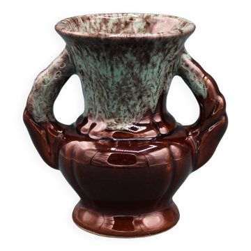 Petit vase style vallauris de la faïencerie adp - fait main - unique - vintage