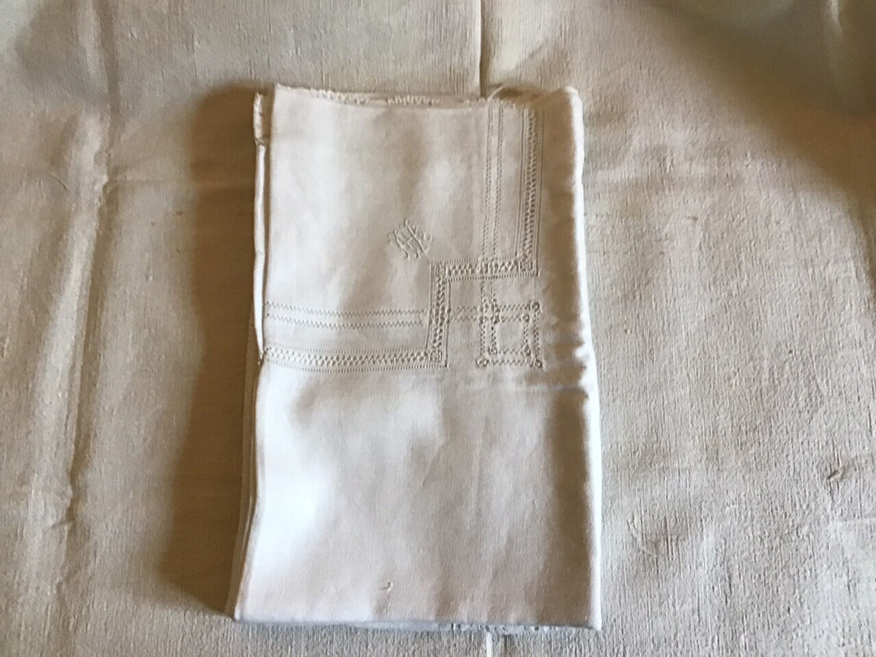 Square linen tablecloth
