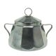 Sugar bowl, postmodernism, silver-plated brass, Poland, 1970s