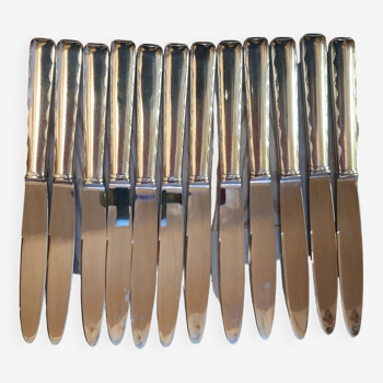 Set of 12 silver-plated table knives