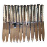 Set of 12 silver-plated table knives