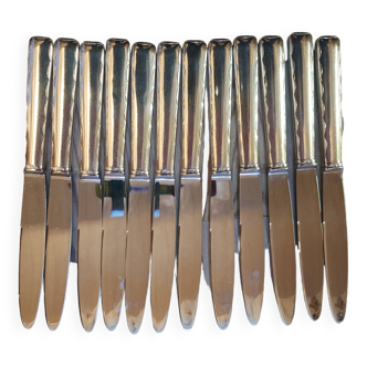 Set of 12 silver-plated table knives