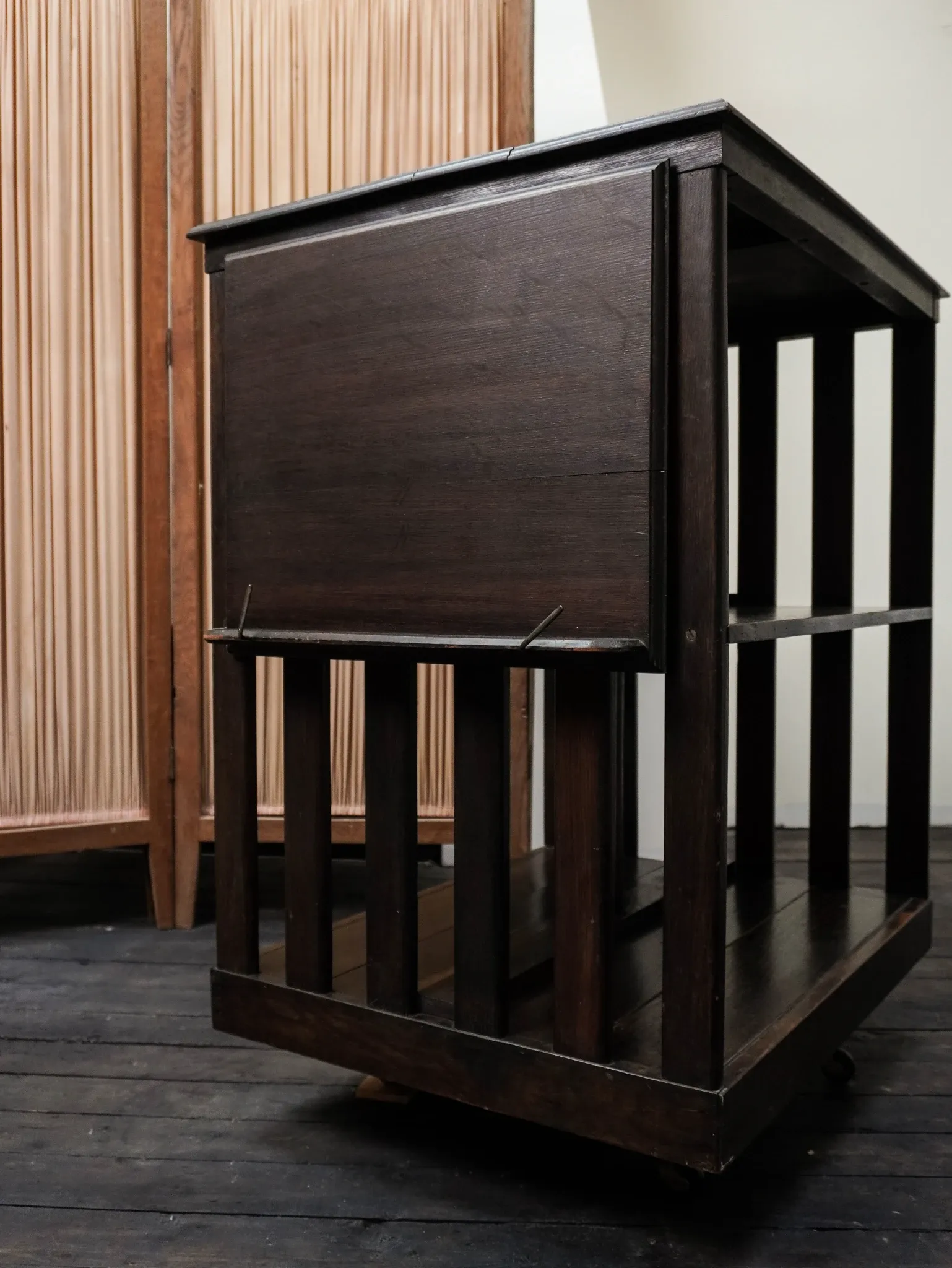 Old wooden revolving library
