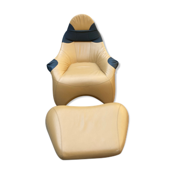 Armchair and Ottoman model "Poggiapiede Hal" - Marc Sadler - 1997