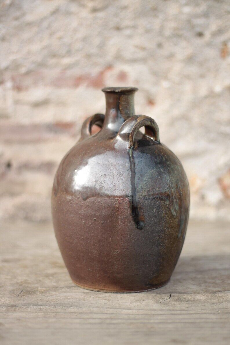 Old handled pot, antique pot, handled jar, interior decoration, collection, pottery