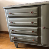 Olive green chest of drawers