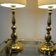 Pair of vintage Scandinavian brass lamps 1960