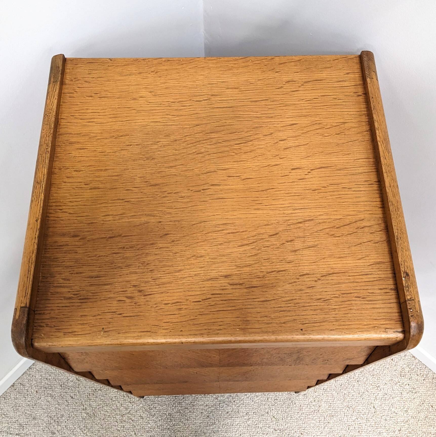 Chevron veneer chiffonier