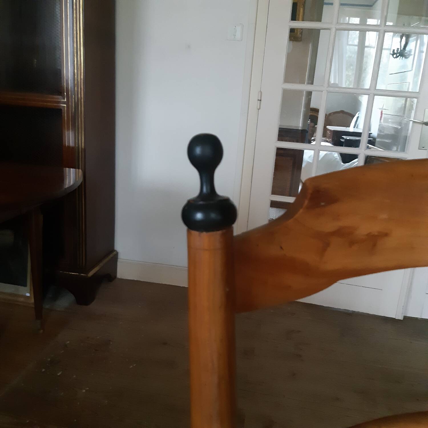 Large straw armchair