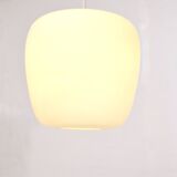 Large Scandinavian opaline pendant light - 1960s