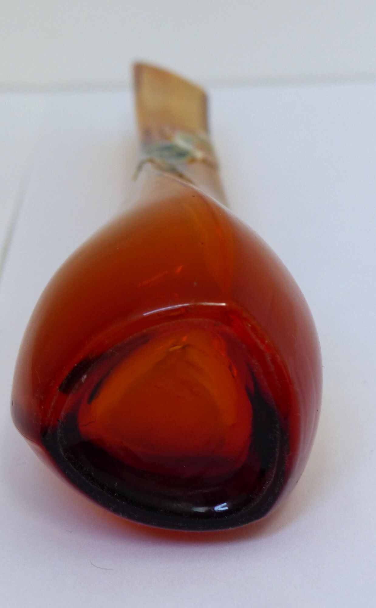 Vintage, brown, handmade soliflore vase S.T.E.L.V.I.A., Italy