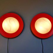 Paire d'appliques murales Space Age orange XXL, 1960