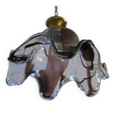 Large art glass pendant light, Pertti Santalahti for Humppila, Norway 1960s